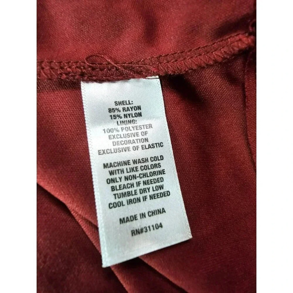 wonderly Boho Hippie Lottie Dress Burgundy Poet sleeve Size M Women's - Picture 11 of 12